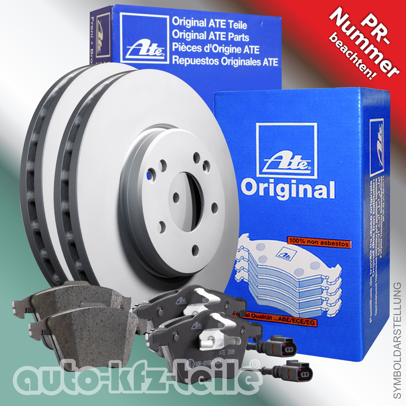 Bremsbeläge Bremsen-Set ATE2 Bremsscheiben Hinten Ø 278 Belüftet