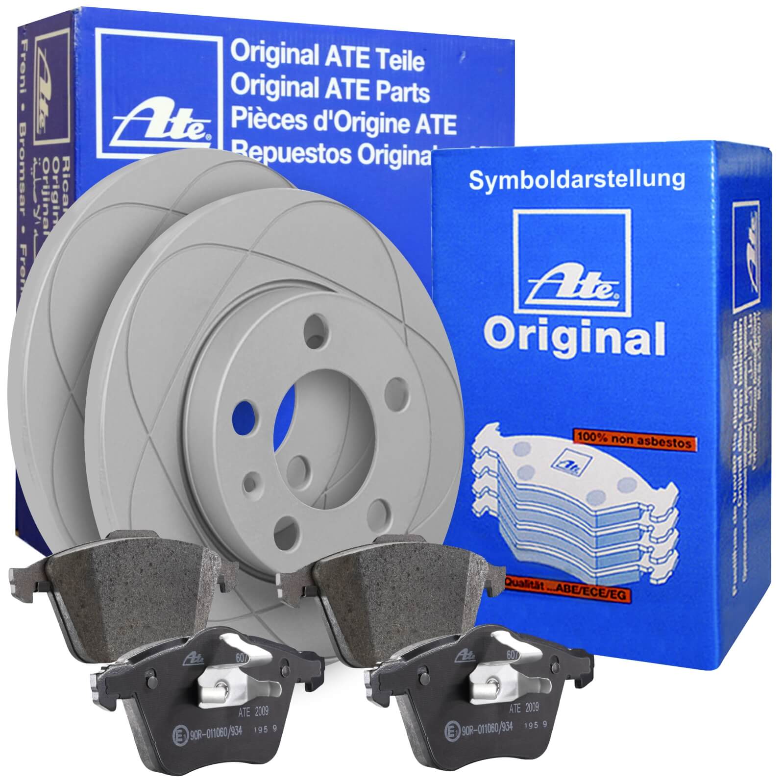 ATE PowerDisc BREMSSCHEIBEN 288mm BELÄGE VW PASSAT 3BG 3B3 3B6 3B