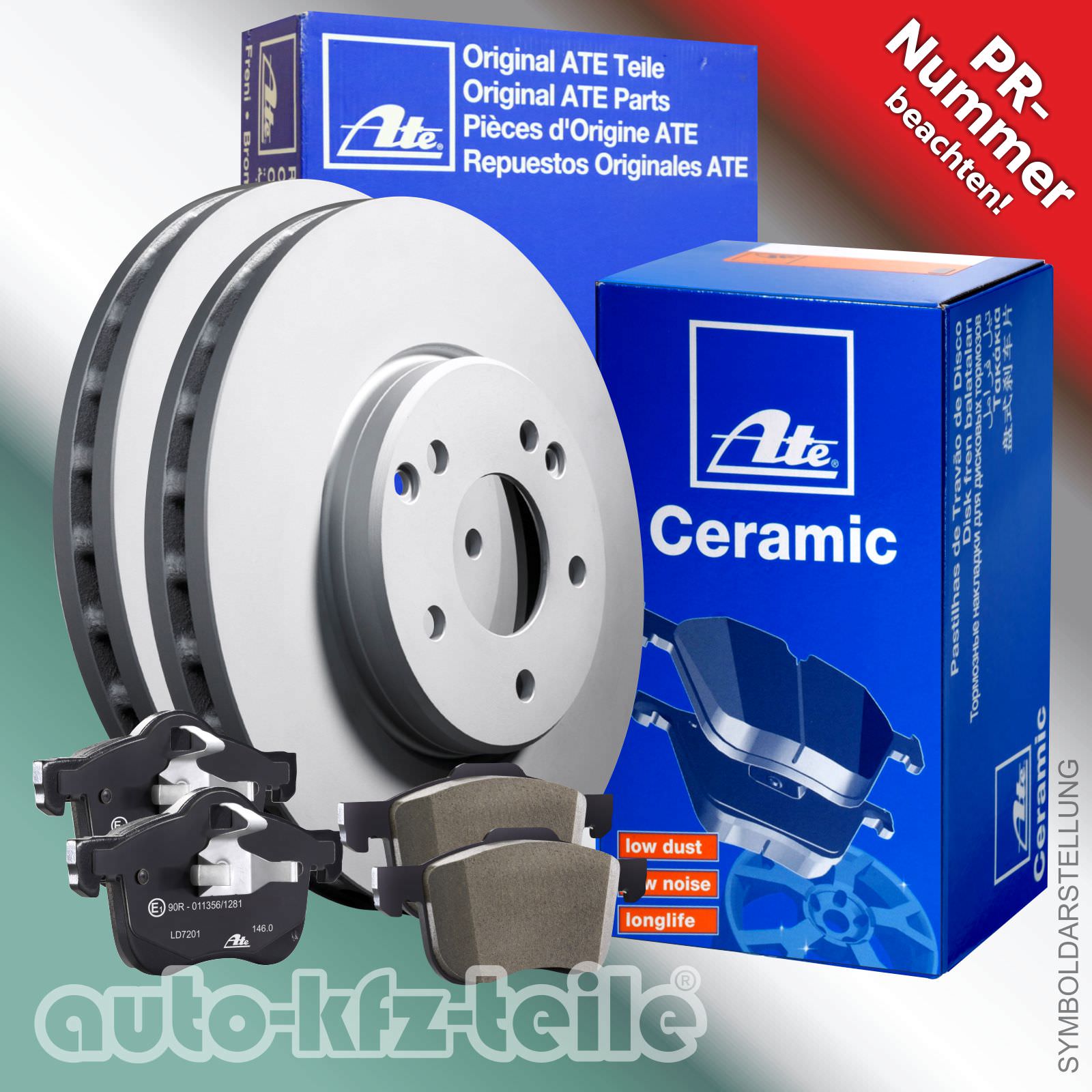 2002-2010 CERAMIC BELÄGE HINTEN VW TOUAREG 7L Bj ATE BREMSSCHEIBEN 330mm