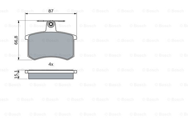 BOSCH 1x BREMSENSATZ Ceratec Audi A8 4D2, 100 Avant, 200 Avant Ø269mm HINTEN - Bild 9 von 11