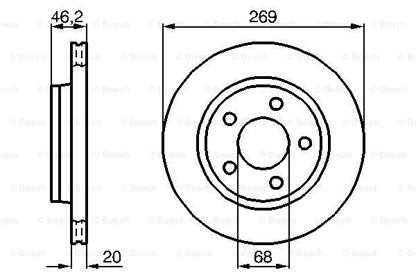 BOSCH 1x BREMSENSATZ Ceratec Audi A8 4D2, 100 Avant, 200 Avant Ø269mm HINTEN - Bild 2 von 11