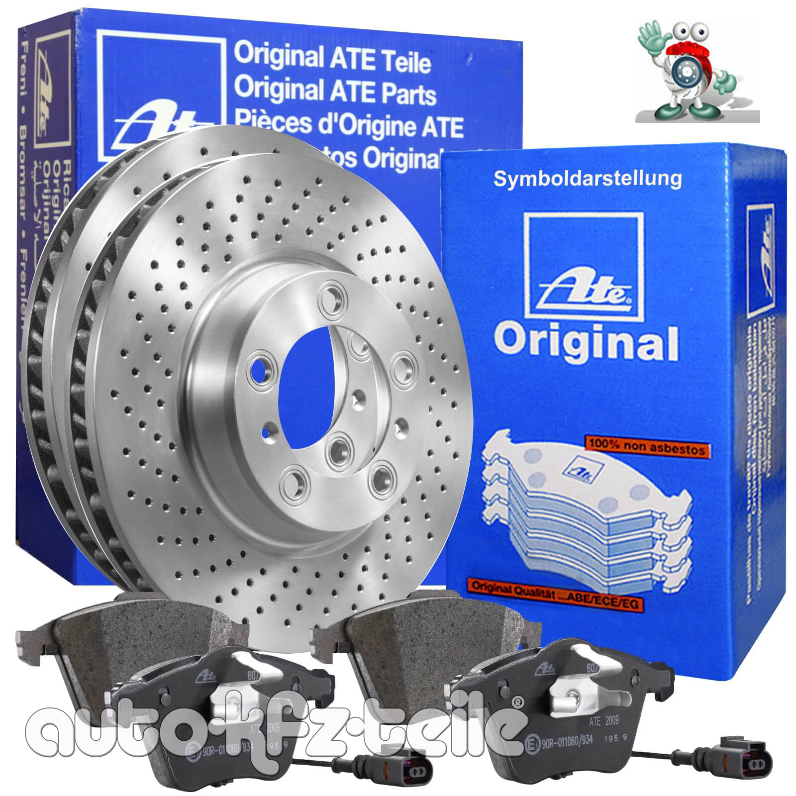 Ate Bremsscheiben Gelocht Belage Mercedes S Klasse W220 O330mm Vorn Wako Ebay