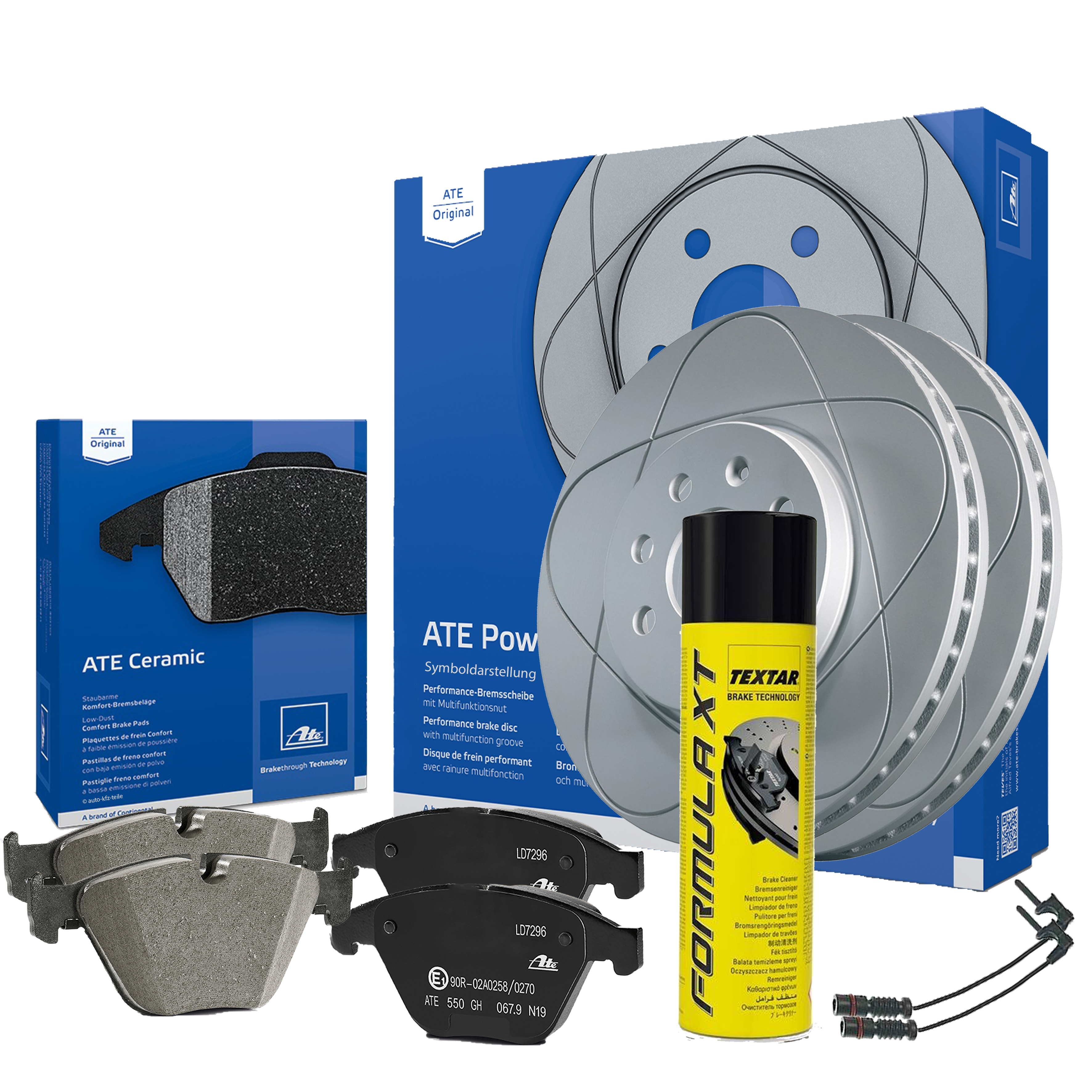 ATE BREMSSCHEIBEN SET 336 + BREMSBELÄGE + WAKO HINTEN BMW 3-ER E90 E91 3ER E90