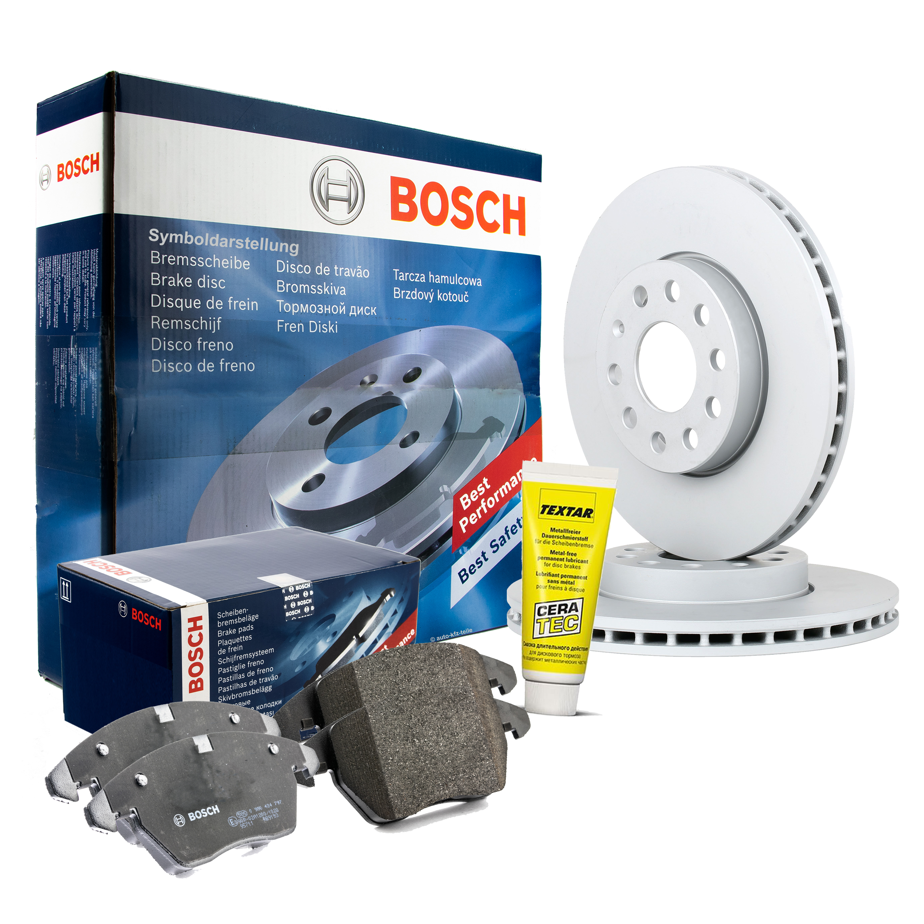 BOSCH 1x BREMSENSATZ Ceratec Audi A8 4D2, 100 Avant, 200 Avant Ø269mm HINTEN - Bild 1 von 11
